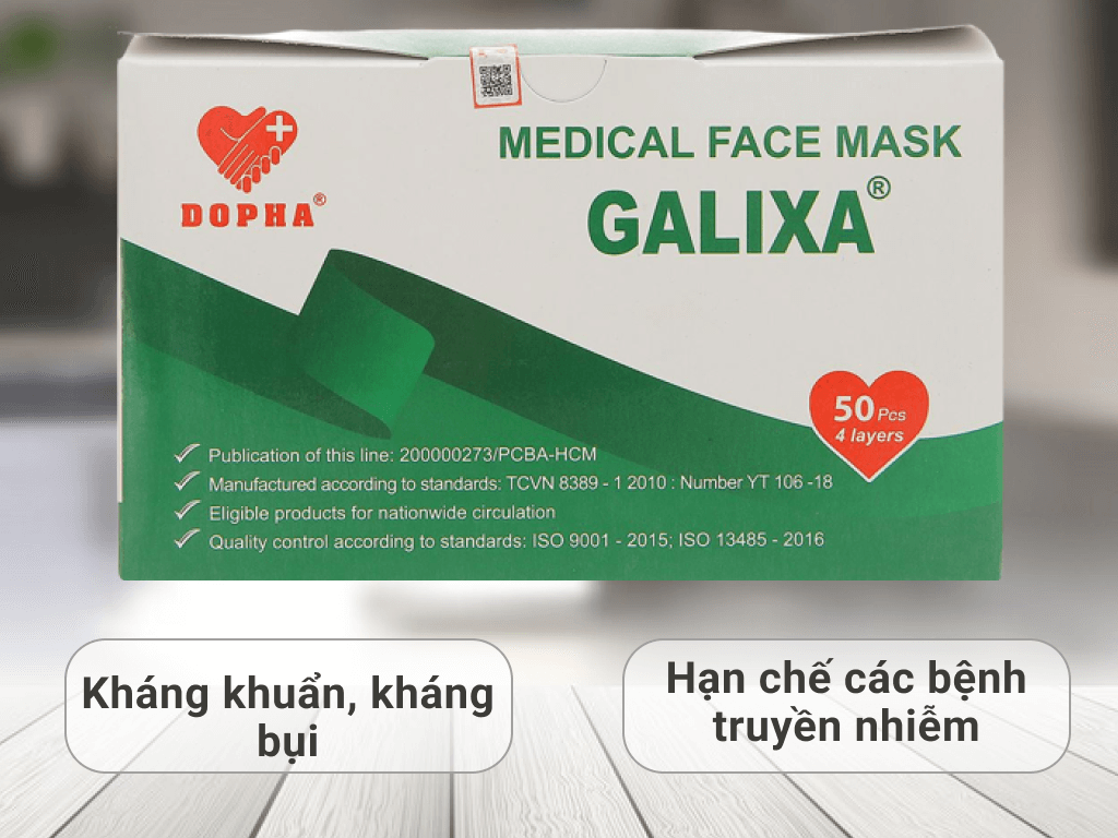 Thương hiệu Dopha Galixa khẩu trang y tế