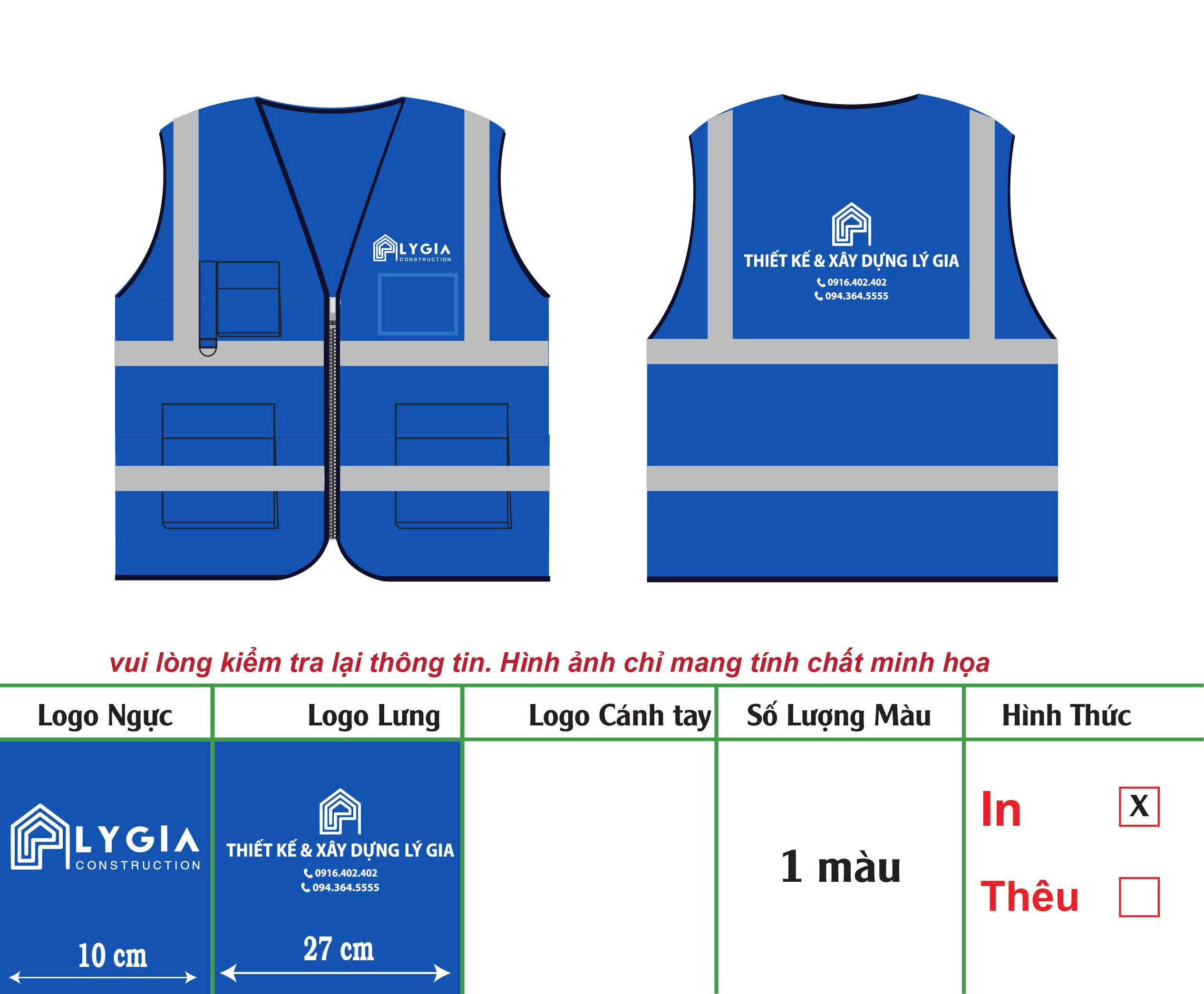 Thiết kế áo phản quang theo yêu cầu tại TPHCM