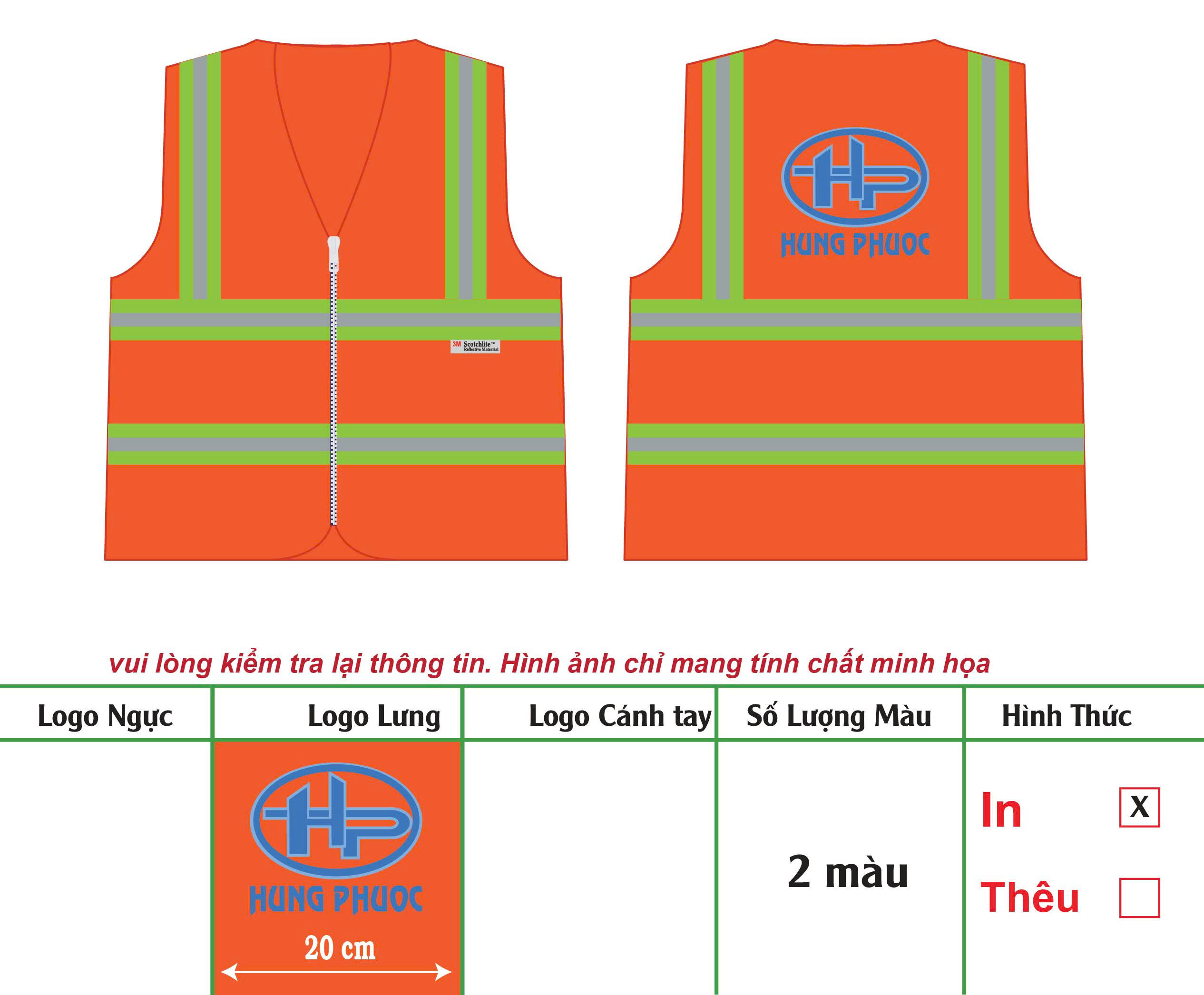 Thiết kế áo phản quang theo yêu cầu tại TPHCM