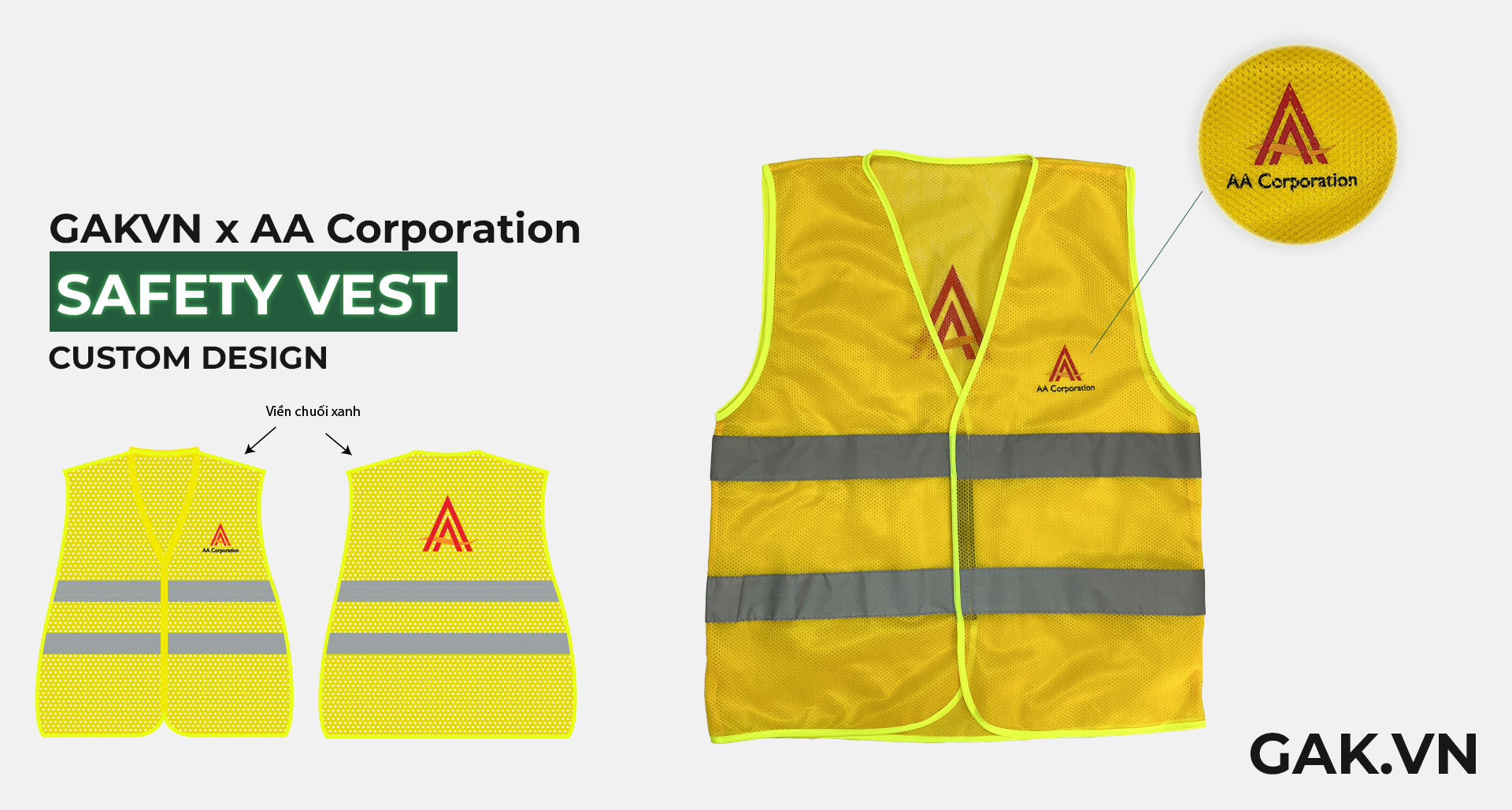 AA CORPORATION Safety Vest By GAKVN
